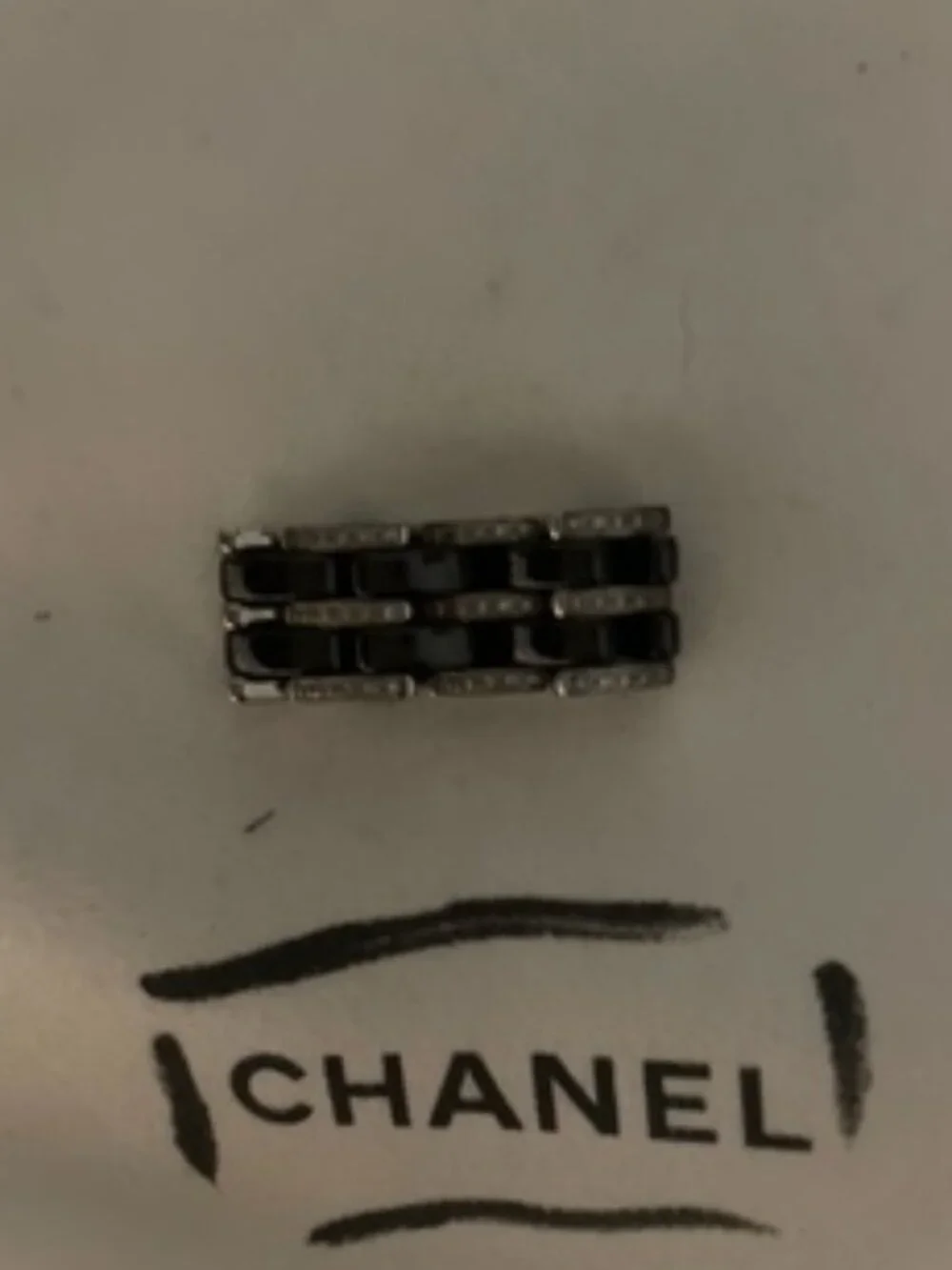 Ceramic Black Chanel ring